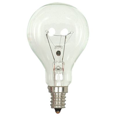 40W 130V A15 E12 Clear Bulb by SATCO Lighting - Starlight Lighting USA and Canada